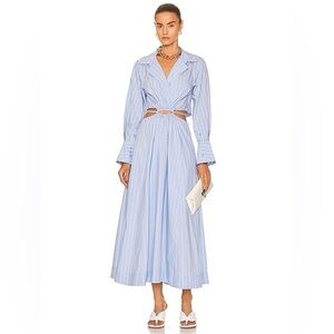 Jonathan Simkhai SIMKHAI
Alex Shirt Dress Light Blue Long Sleeve Dress $595
